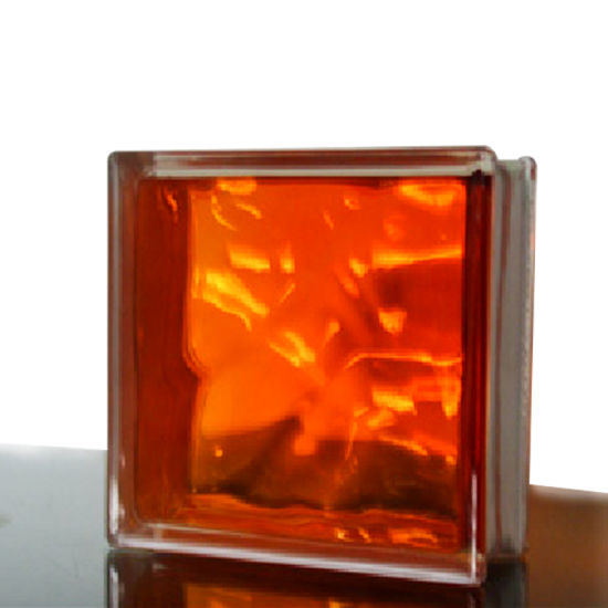 كتلة زجاجية ذات جودة عالية 190X190X80mm Seascapes Glass Block
