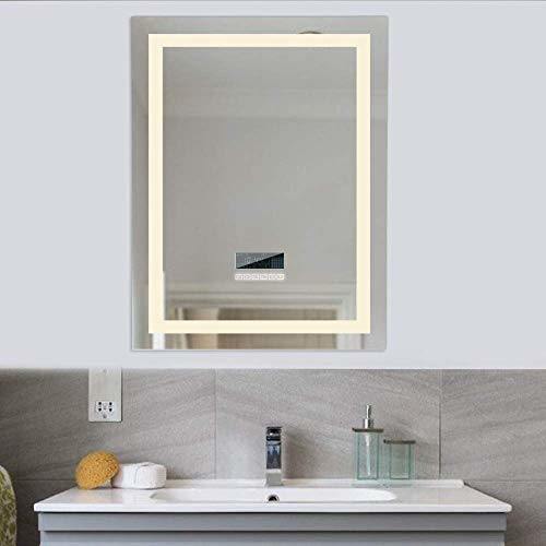 مرآة حمام بإضاءة LED مثبتة على الحائط تعمل باللمس